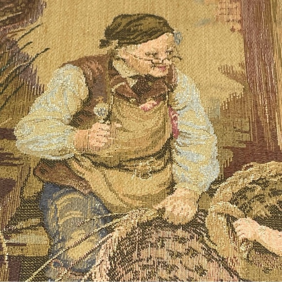 Vintage Framed Tapestry Art with Gold Frame - Picture 2 of 7